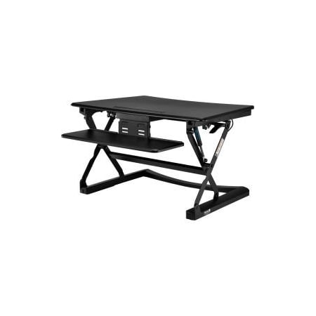 Global Equipment Interion    Height Adjustable Sit-Stand Desk Converter with Retractable Keyboard MT102